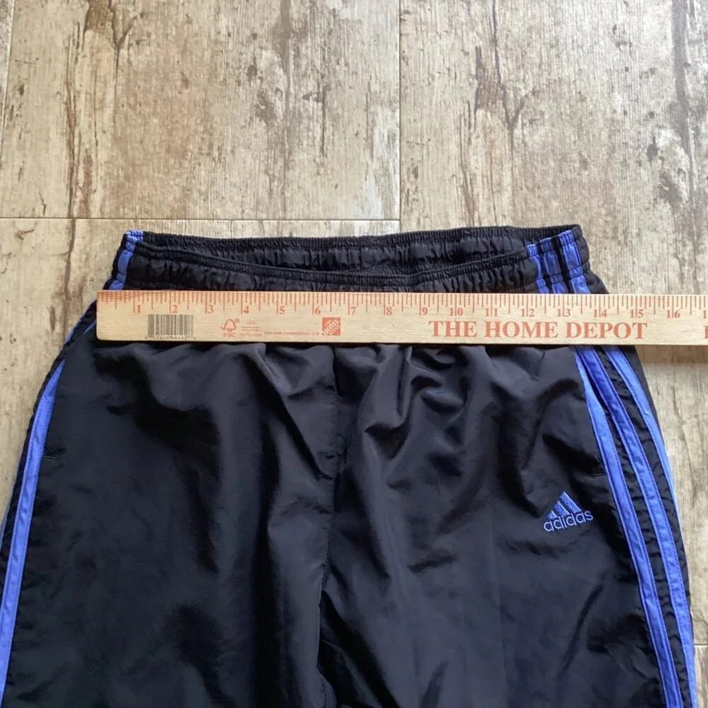 ADIDAS Windbreaker Track Running Pants Black Mesh Lined Men’s Medium - Picture 4 of 6
